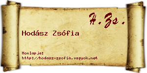 Hodász Zsófia névjegykártya